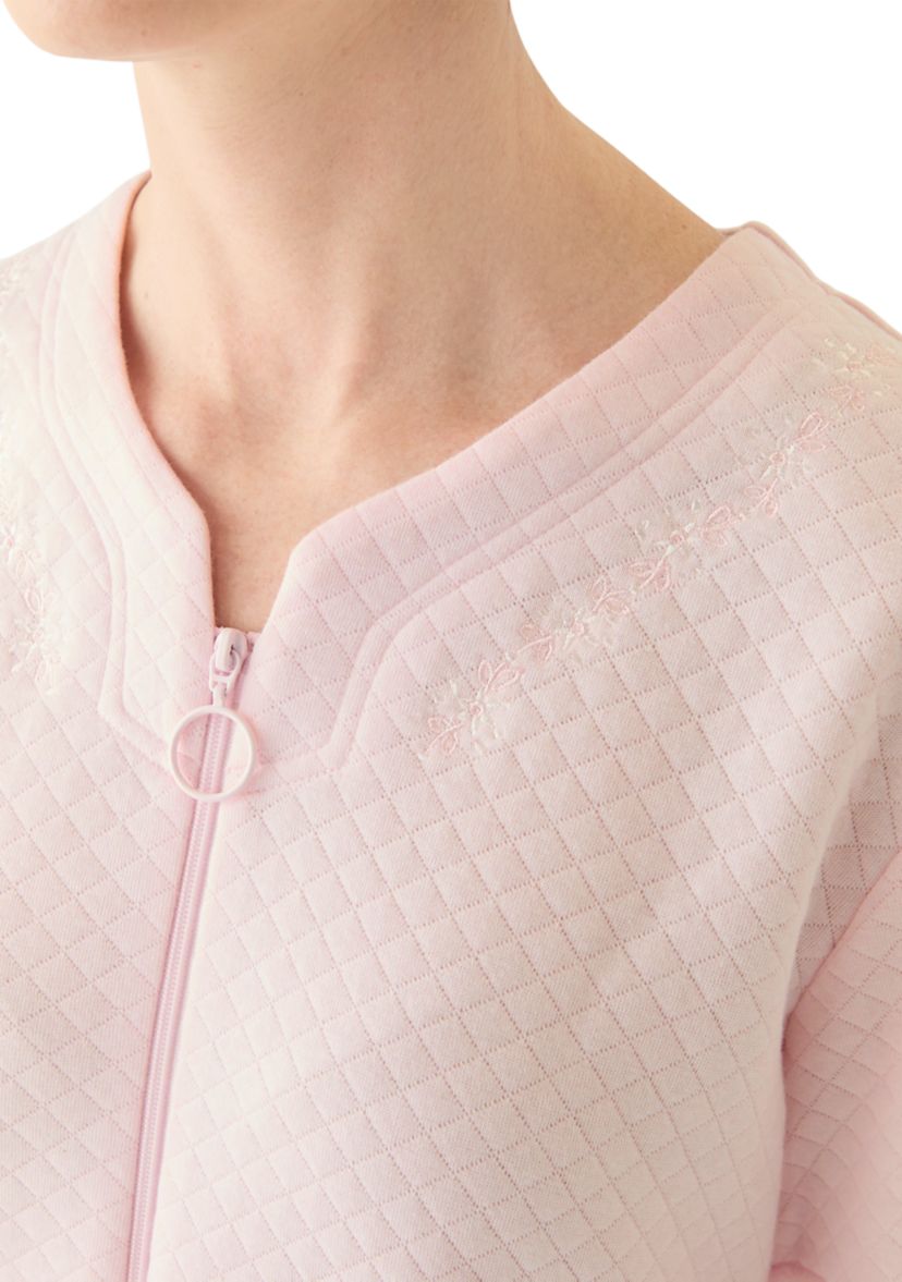 Womens Quilted Short Zip Robe