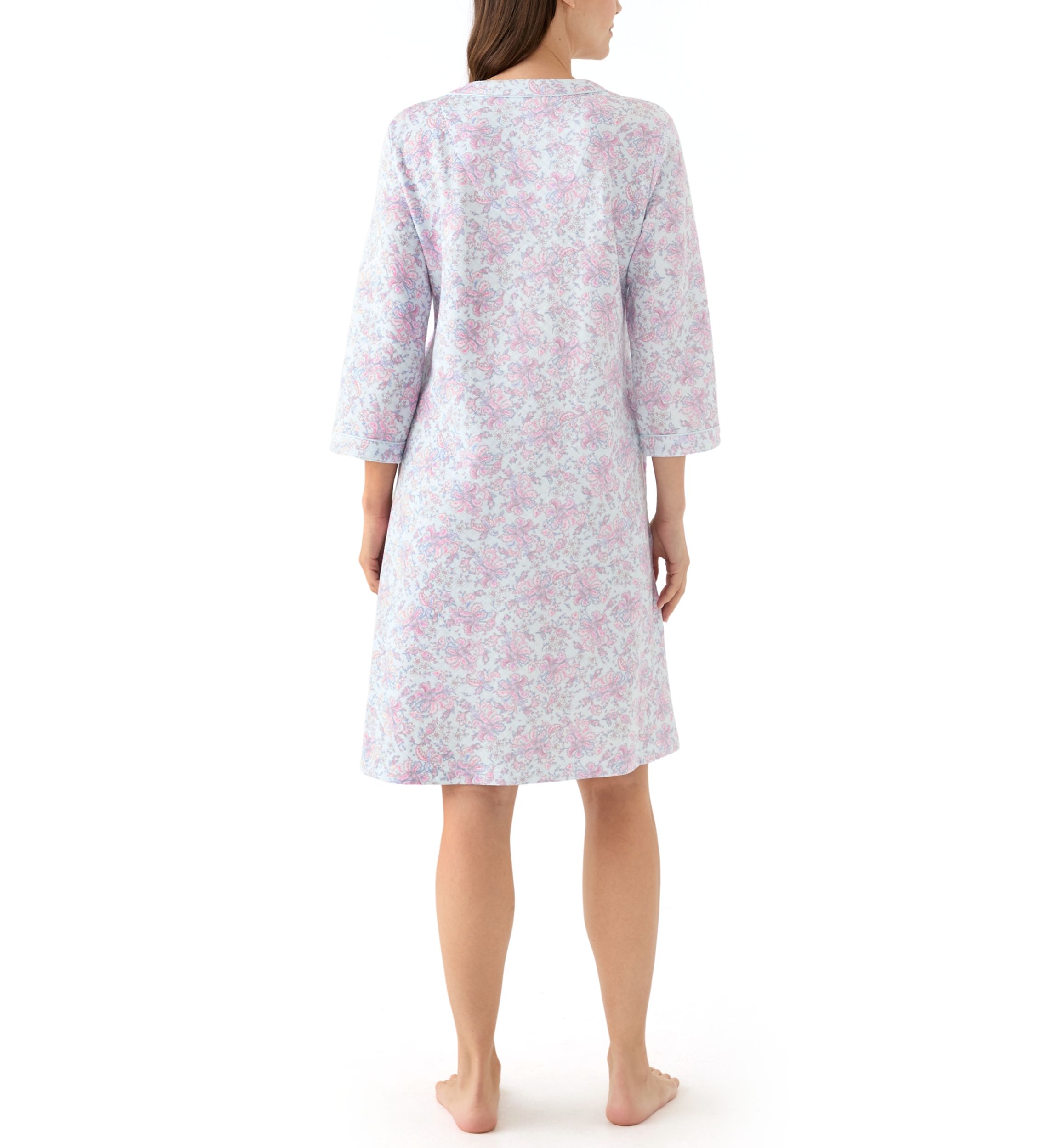 Printed Short Zip Robe