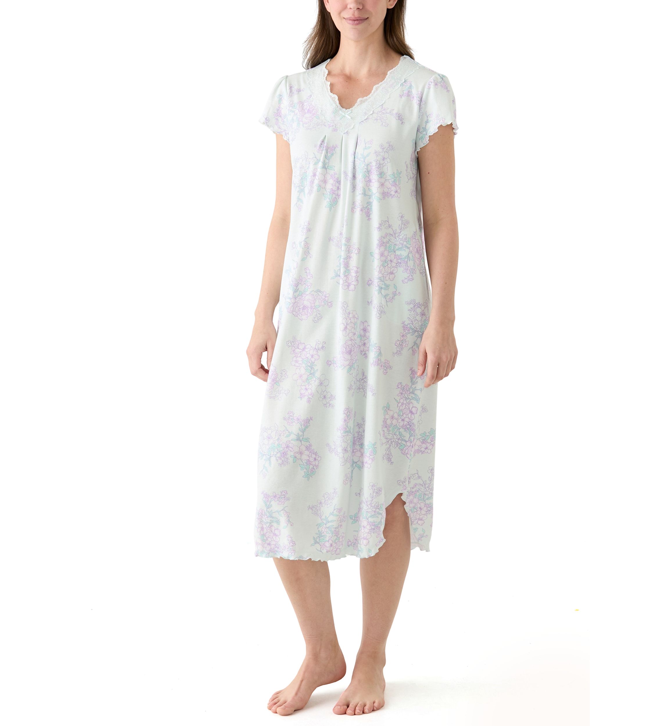 Womens Short Flutter Sleeve Gown