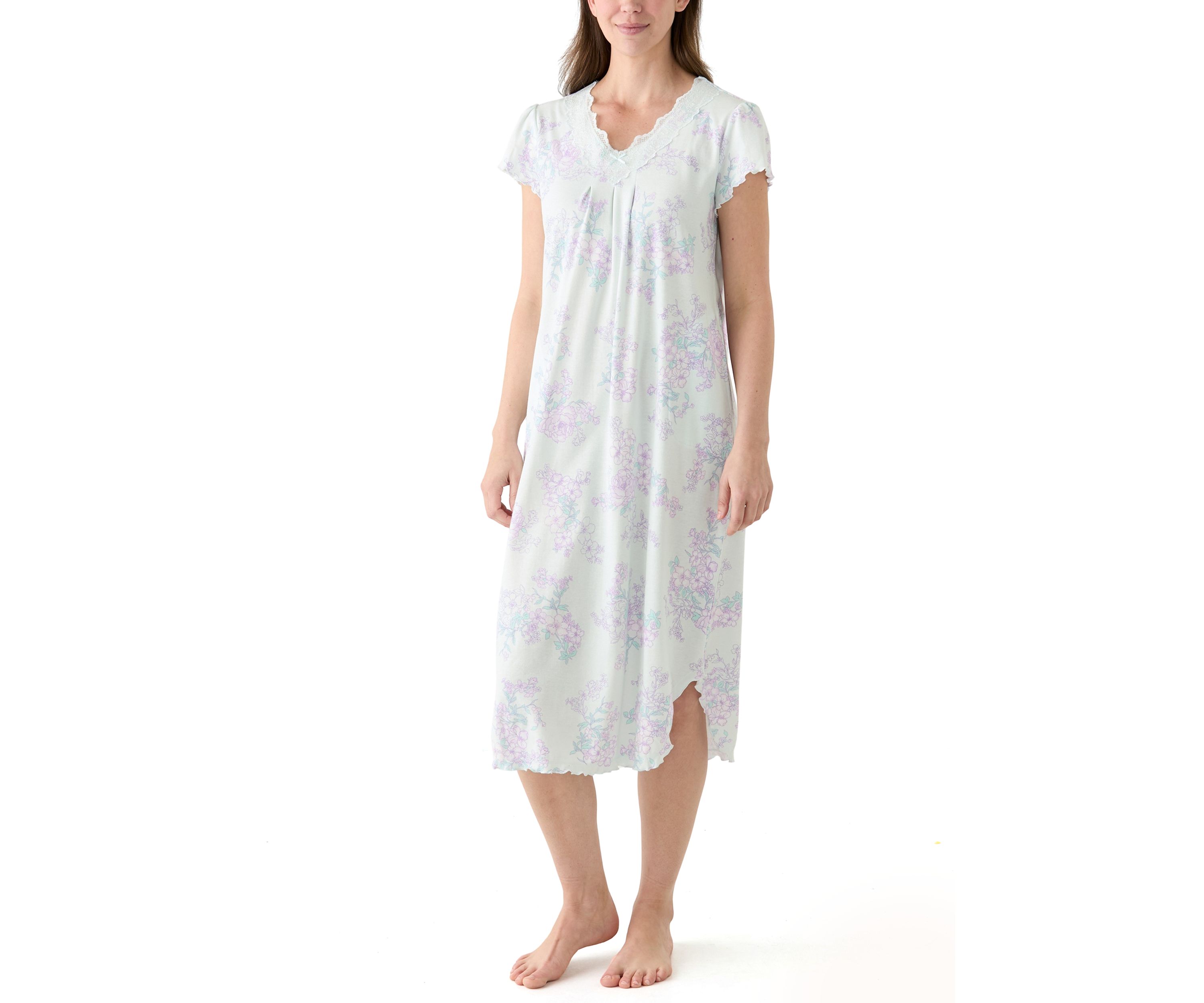 Womens Short Flutter Sleeve Gown