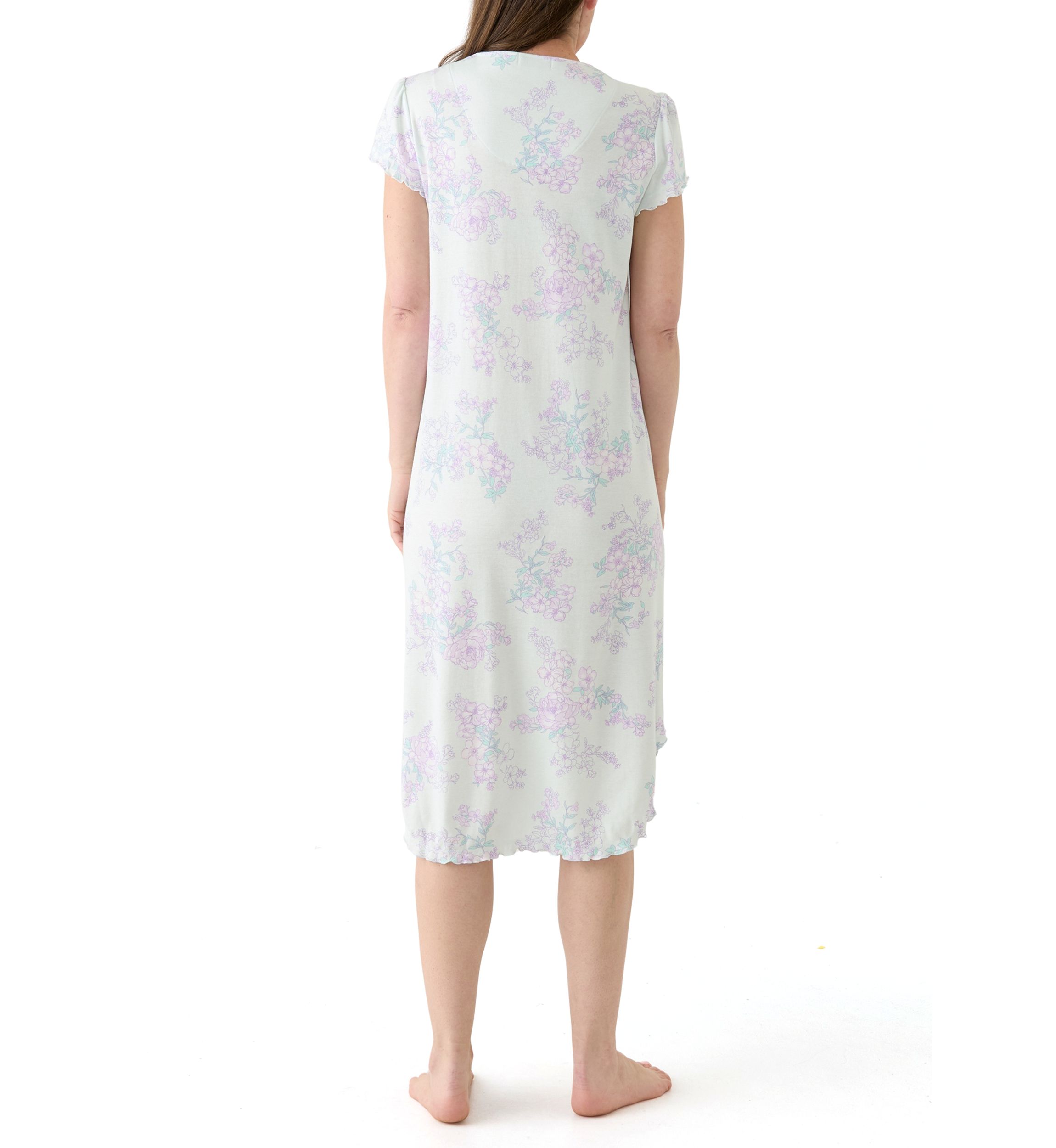 Womens Short Flutter Sleeve Gown