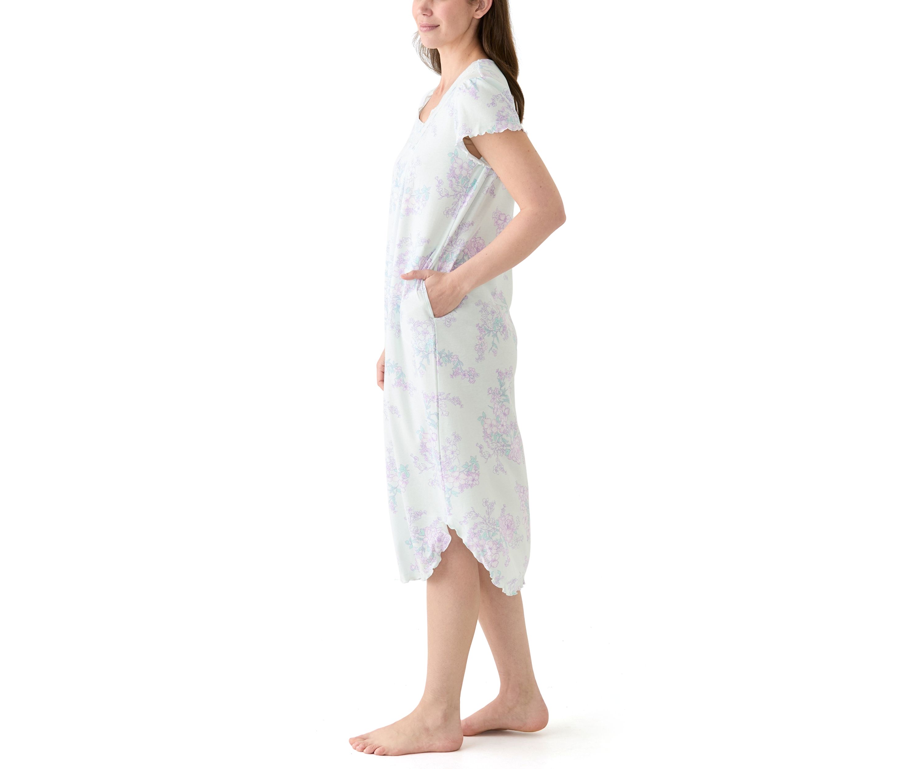 Womens Short Flutter Sleeve Gown