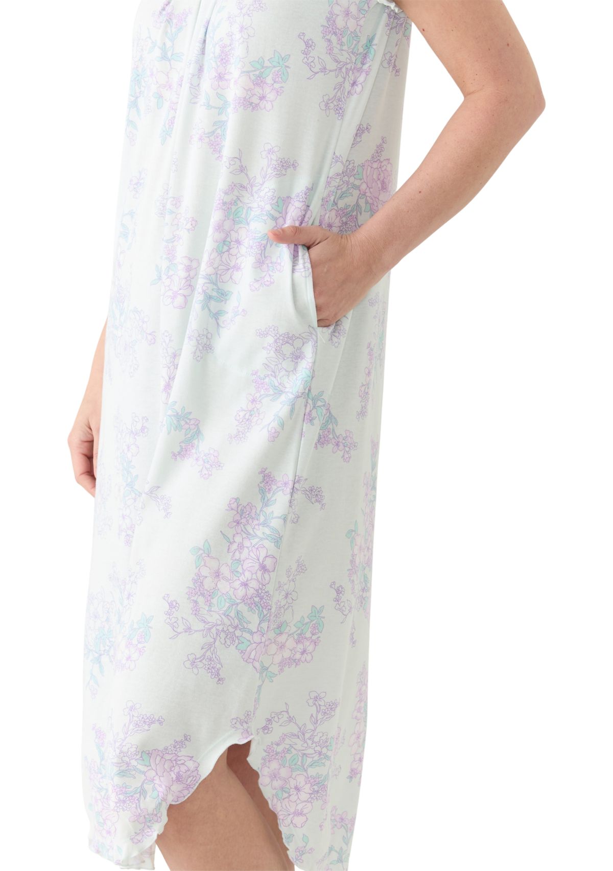 Womens Short Flutter Sleeve Gown
