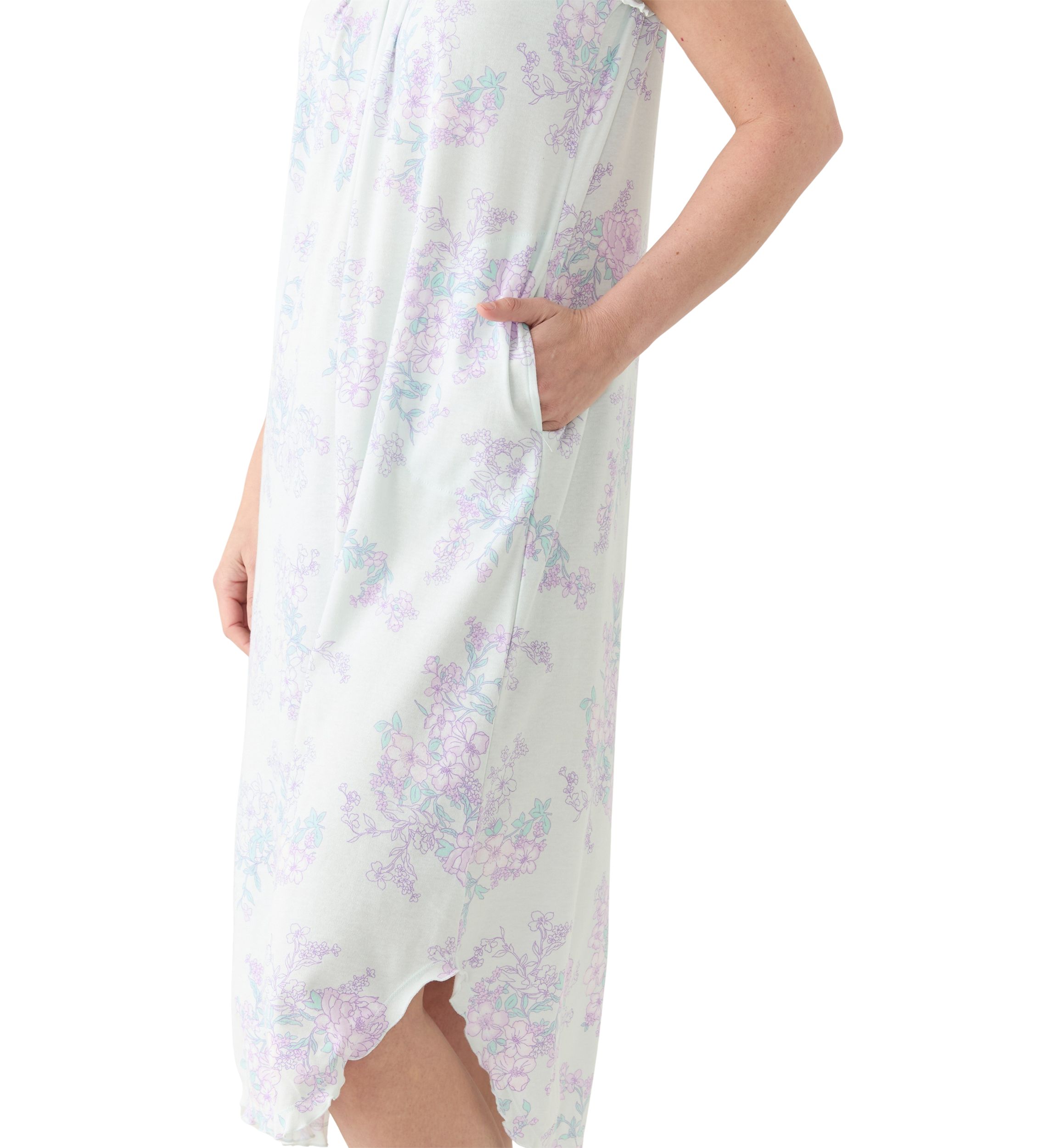 Womens Short Flutter Sleeve Gown
