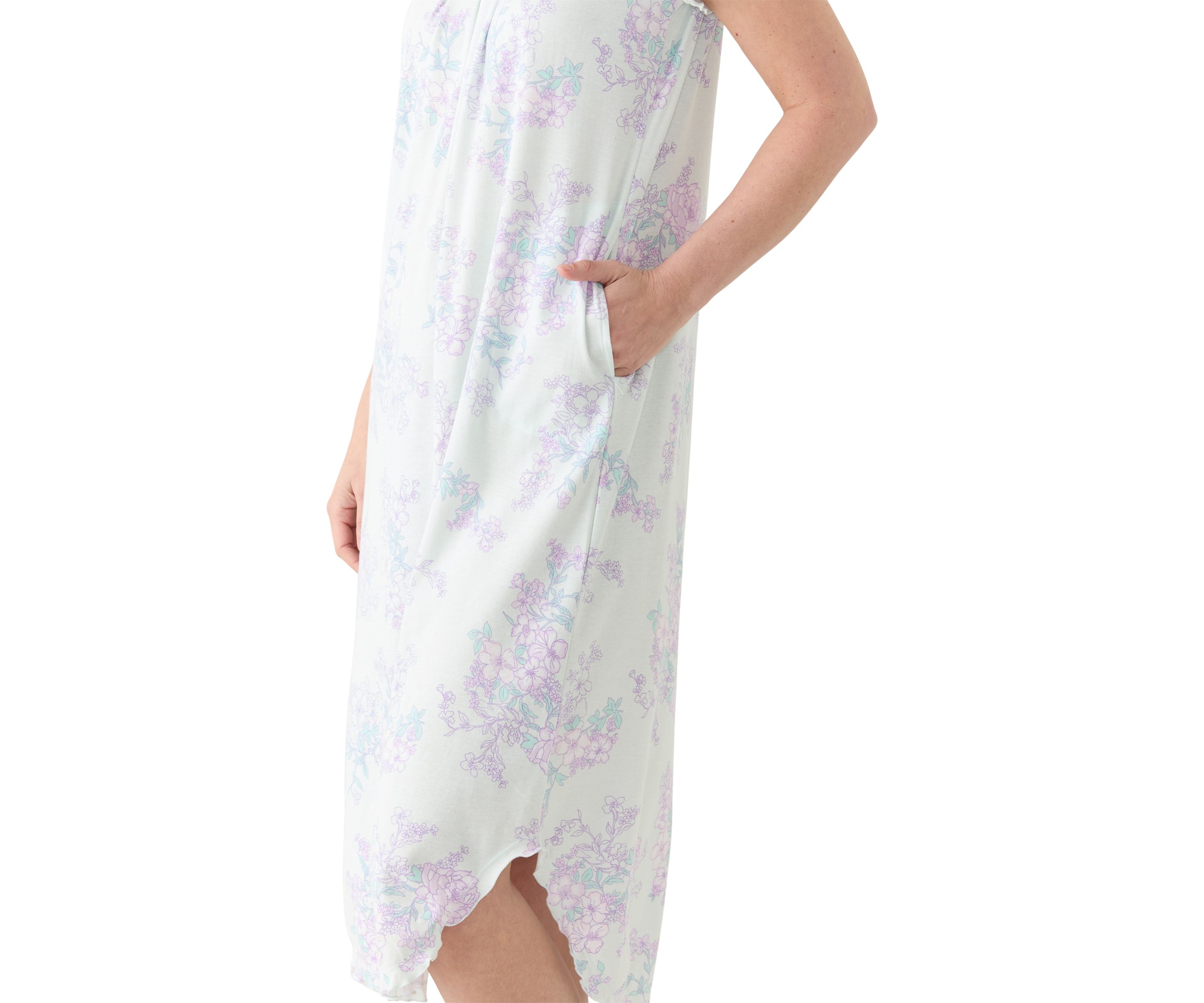 Womens Short Flutter Sleeve Gown