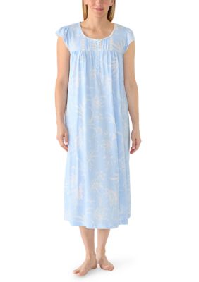 Miss Elaine Women's Silky Knit Long Sleep Gown