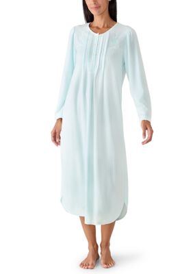 Miss Elaine Women's Honeycomb Long Sleeve Long Nightgown