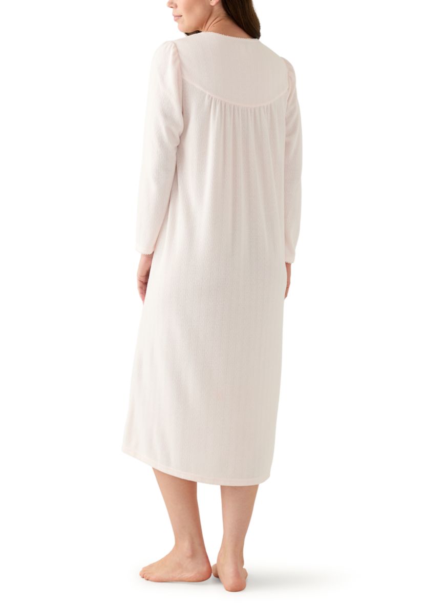 Womens Long Sleeve Long Nightgown