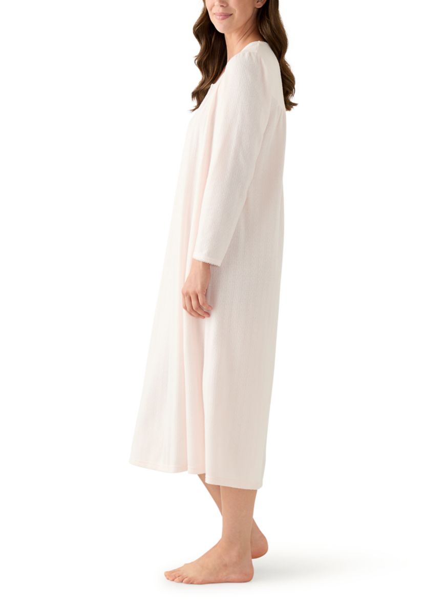 Womens Long Sleeve Long Nightgown