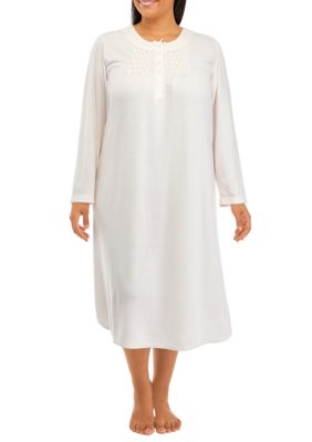 Croft & Barrow® Pintuck Sleep henley Nightgown - Women's Plus