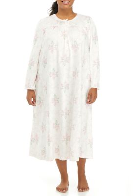 Miss Elaine Plus Size Honeycomb Long Night Gown belk