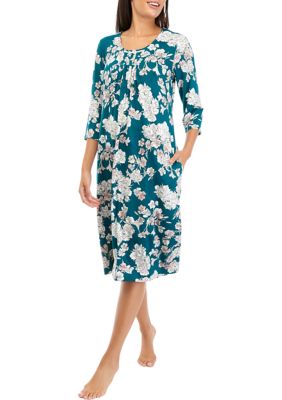 Women's Micro Printed Velvet Nightgown