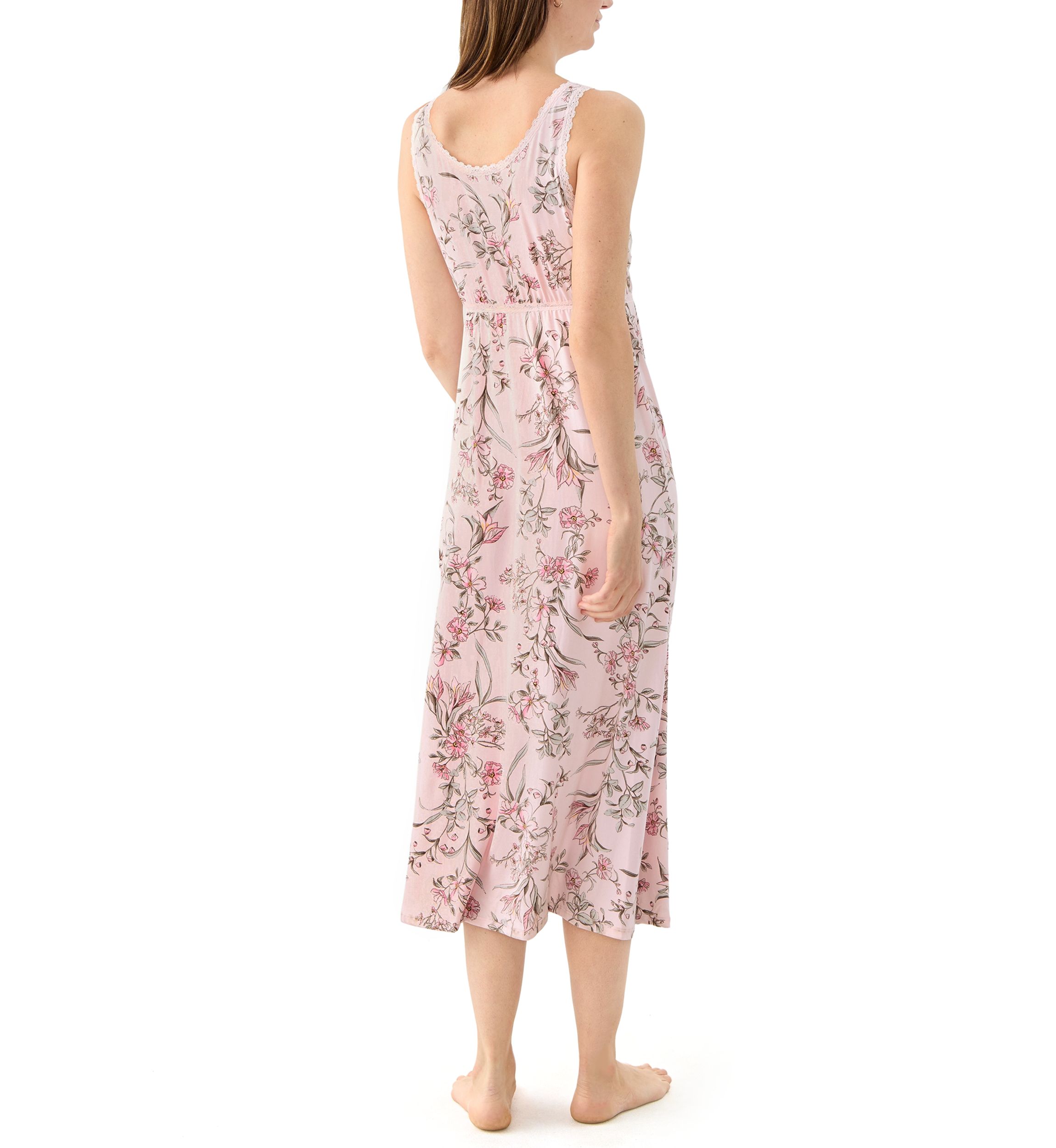 Long Keyhole Fitted Nightgown