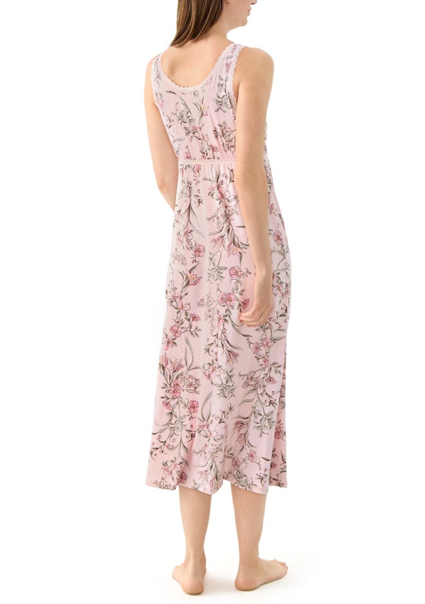 Long Keyhole Fitted Nightgown