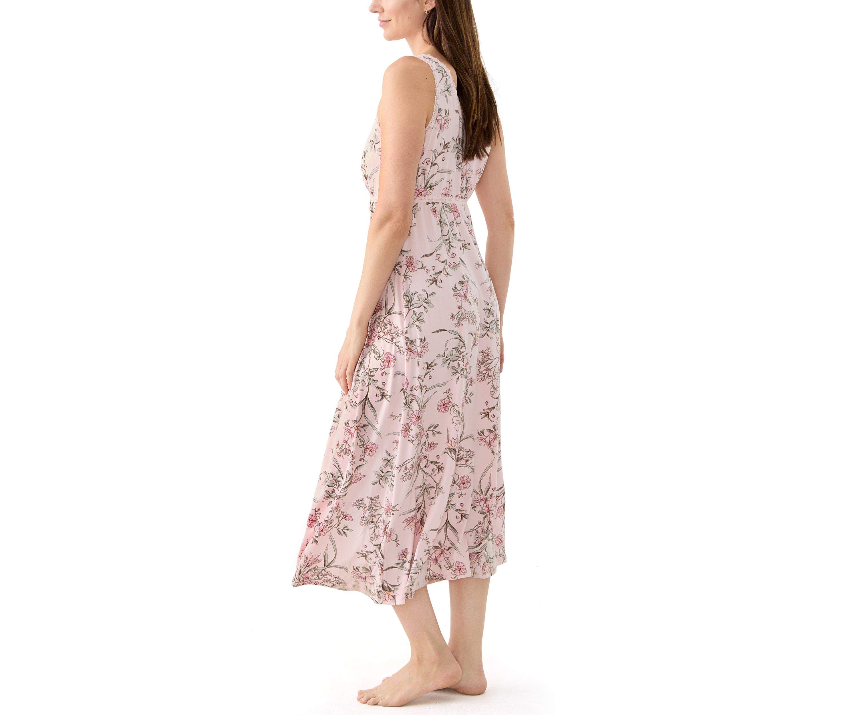 Long Keyhole Fitted Nightgown