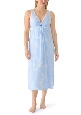 Miss Elaine Women's Silky Knit Long Fitted Sleep Gown