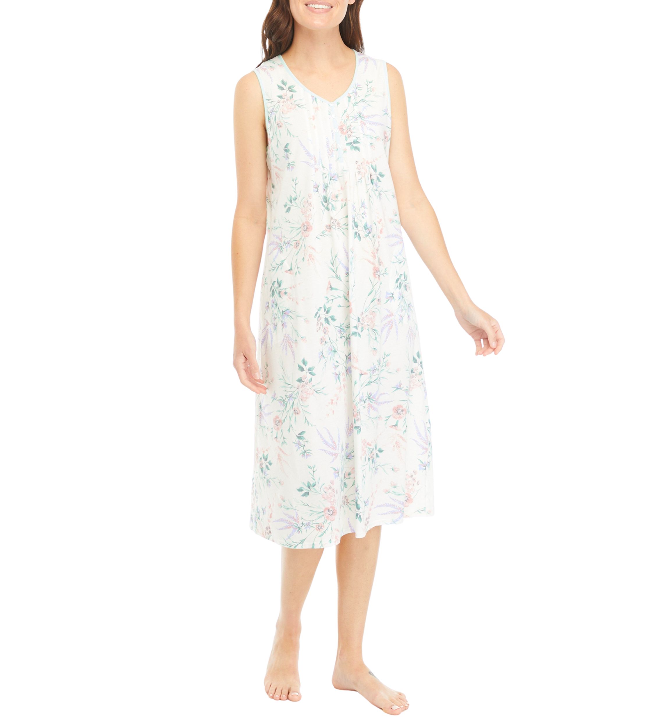 Cotton Long Printed Nightgown