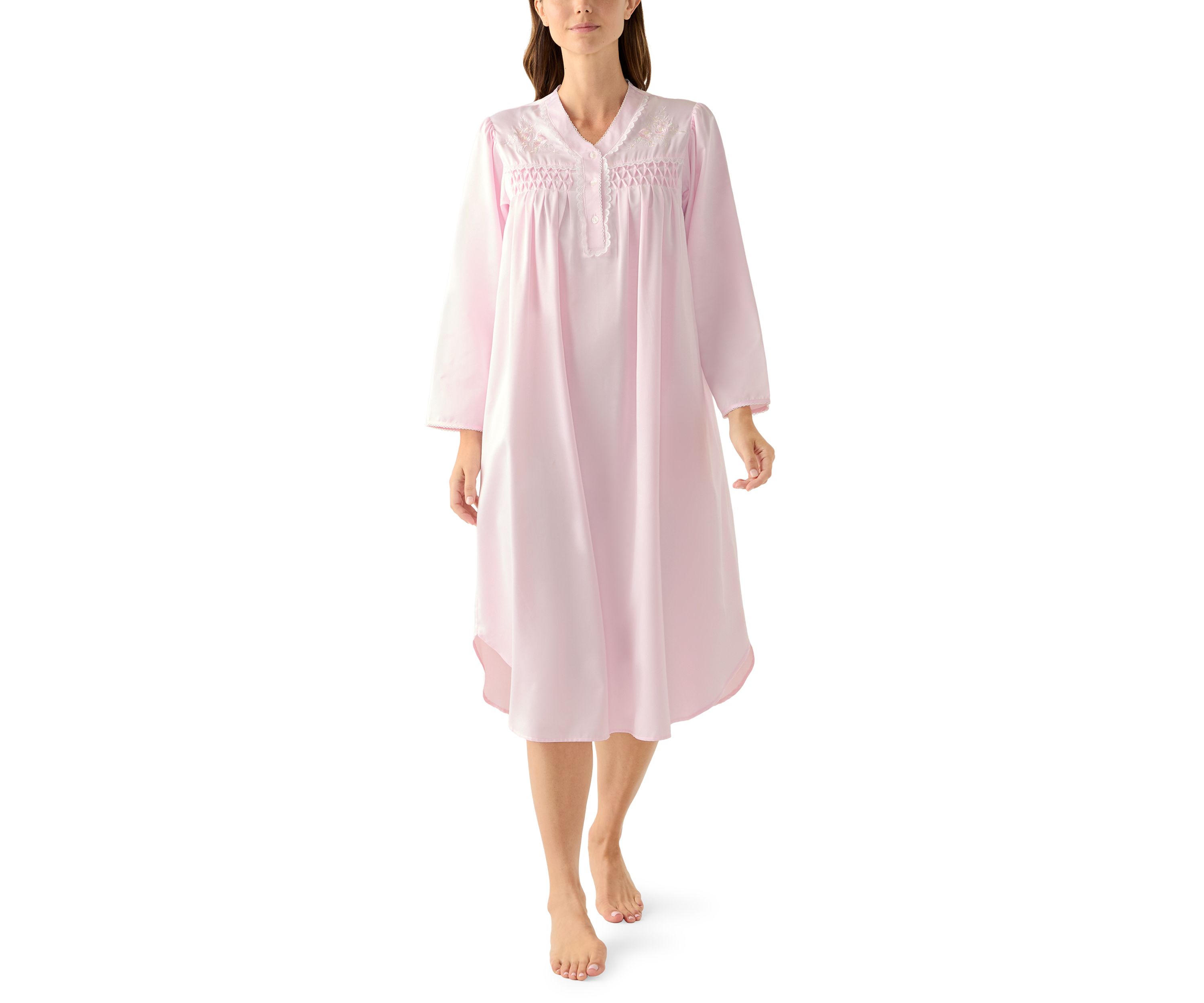 Long Smocked Nightgown 