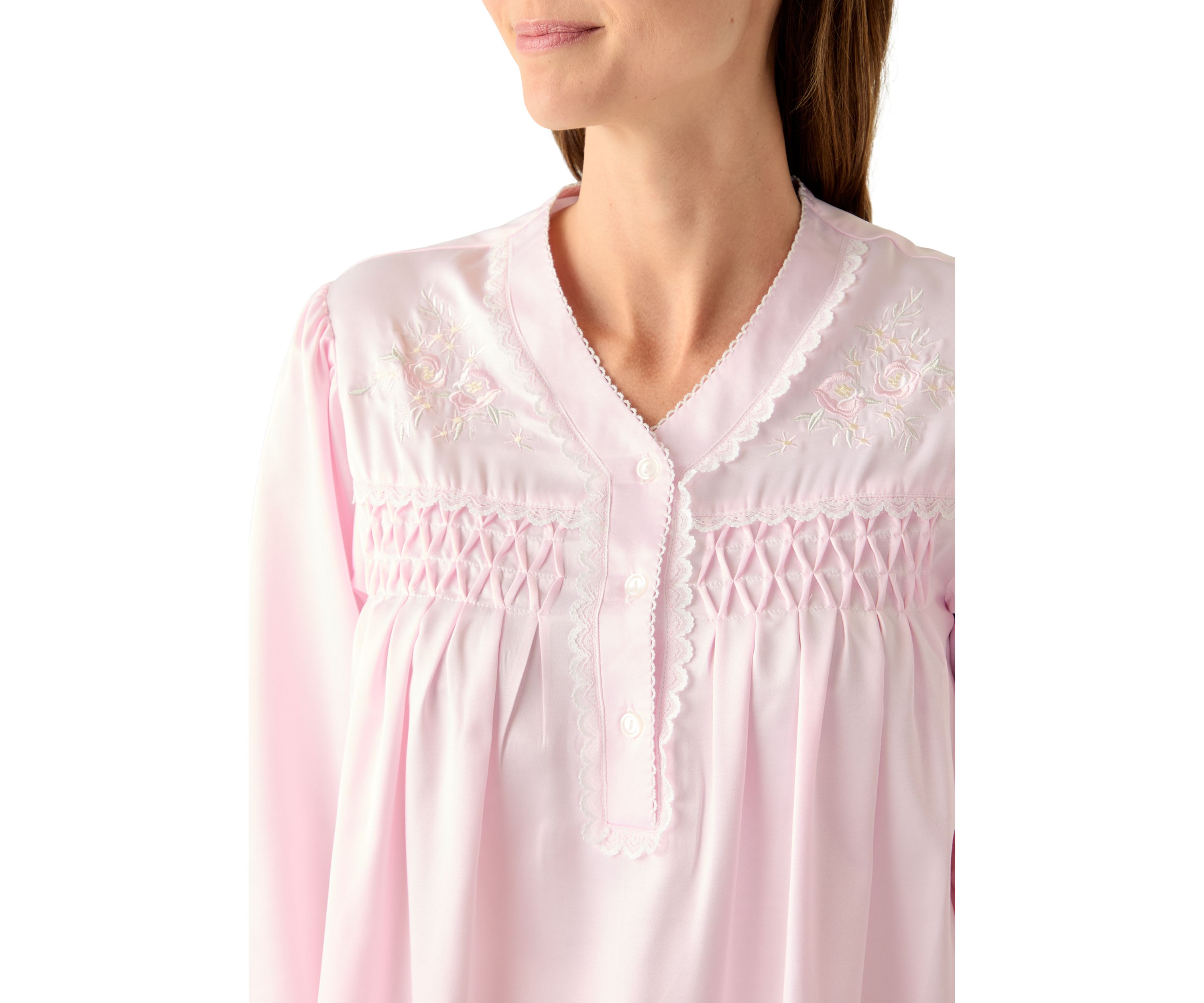 Long Smocked Nightgown 