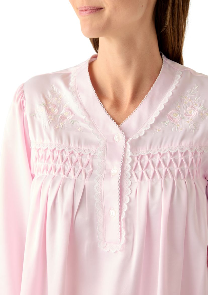 Long Smocked Nightgown 