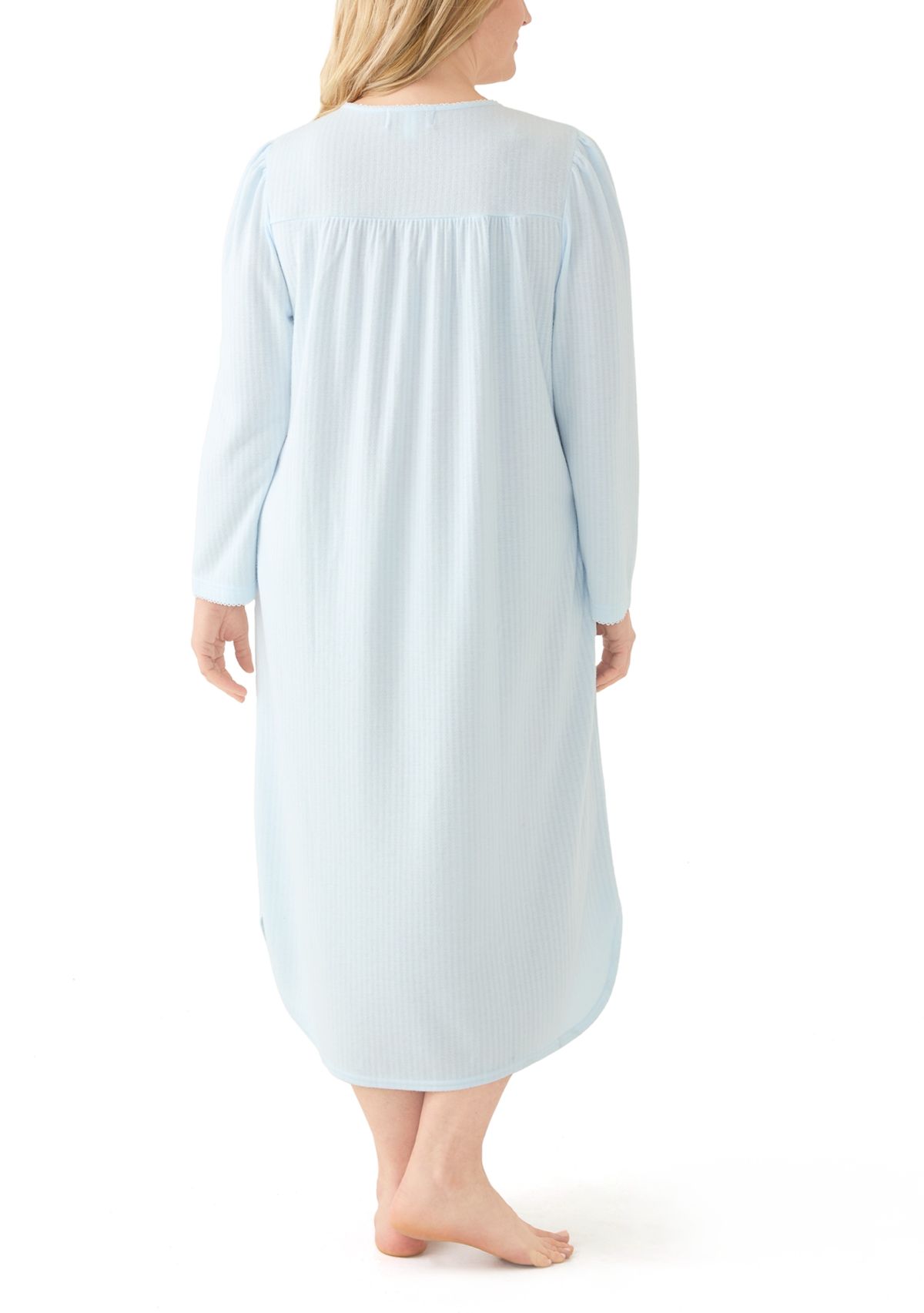 Plus Size Honeycomb Long Nightgown