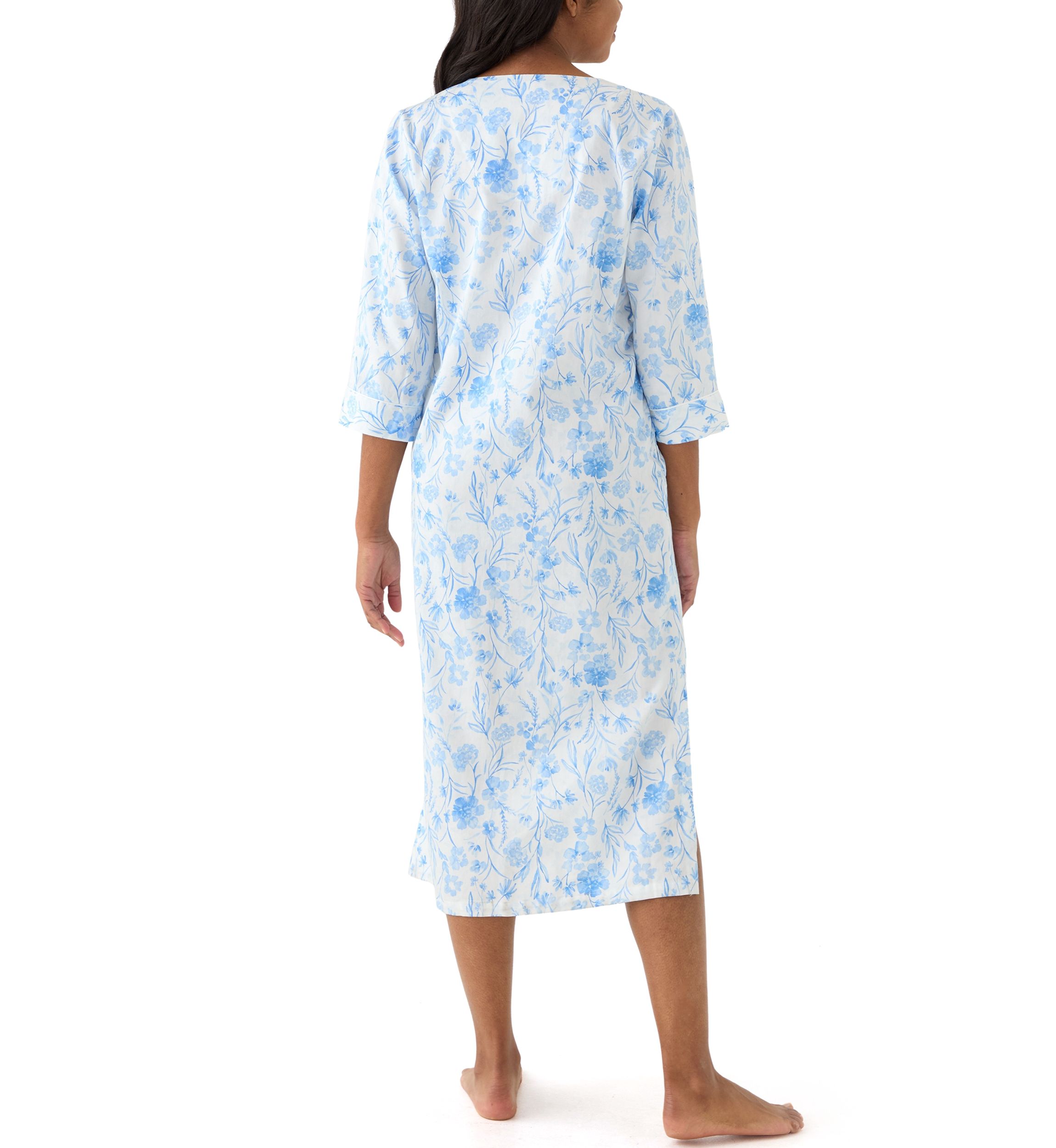 Printed Long Zip Robe