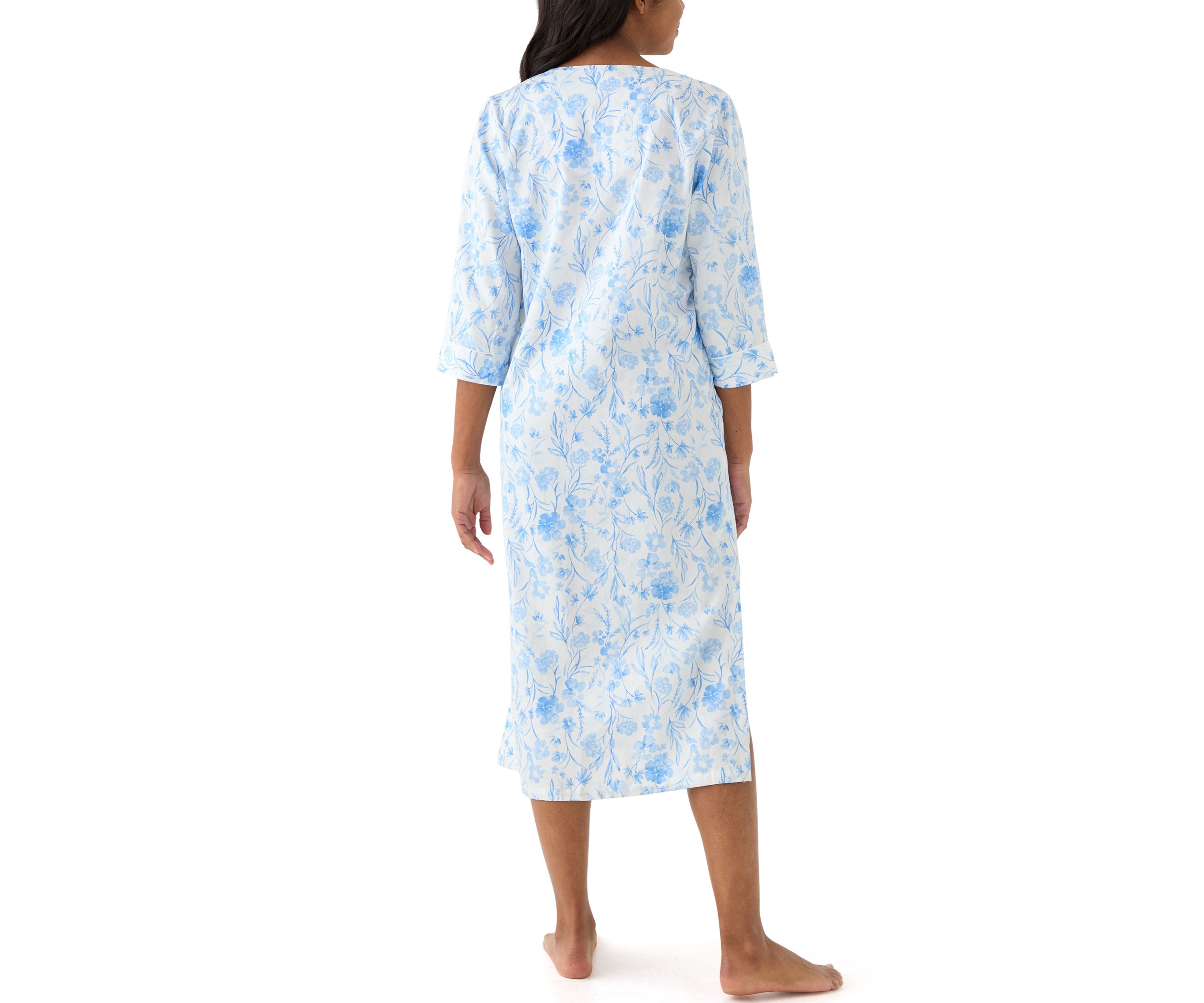 Printed Long Zip Robe