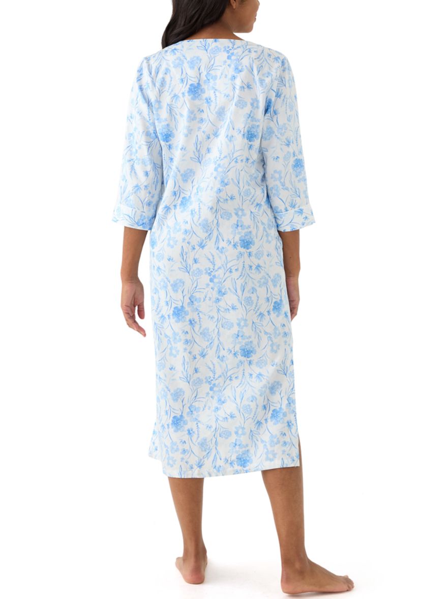 Printed Long Zip Robe