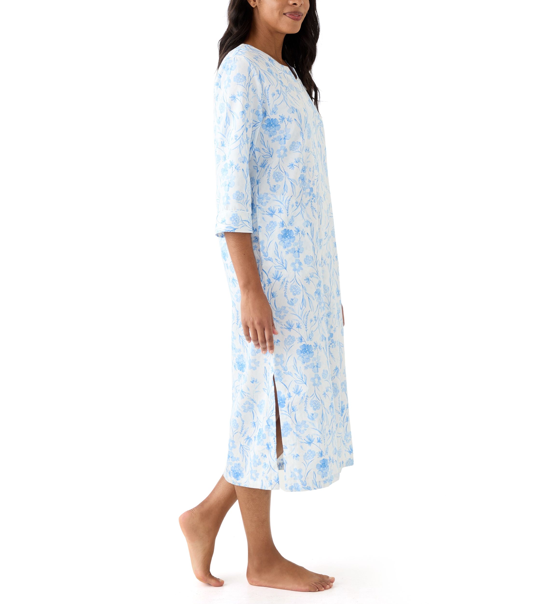Printed Long Zip Robe