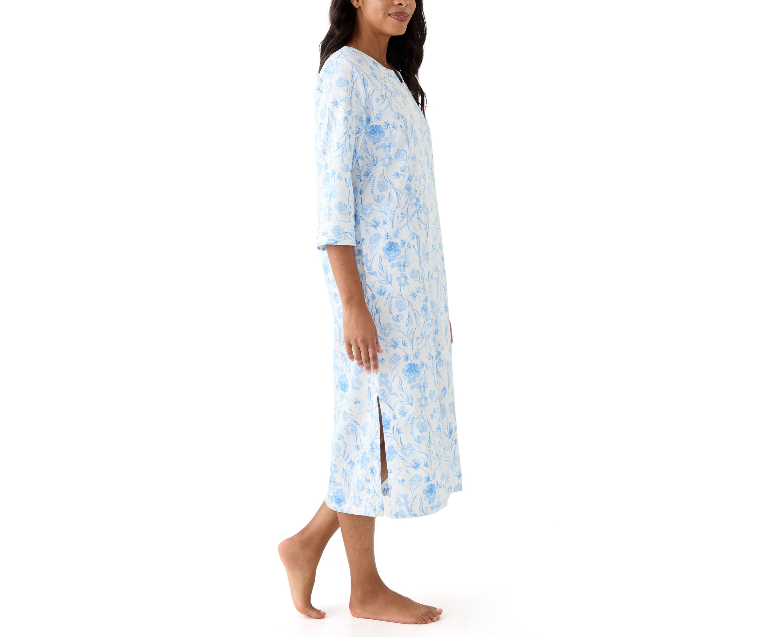 Printed Long Zip Robe