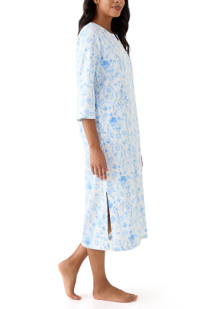 Printed Long Zip Robe