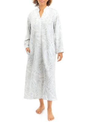 Miss Elaine Jacquard Fleece Bed Jacket - Macy's