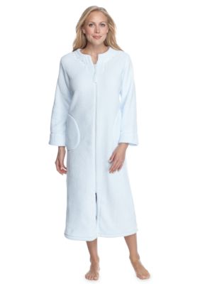 Miss Elaine Cuddle Fleece Long Zipper Robe - Belk.com