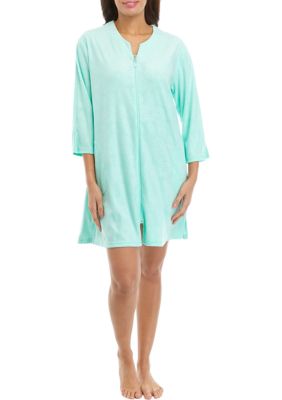 Women's Terry Short Zip Robe