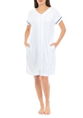 Women's Terry Short Zip Robe