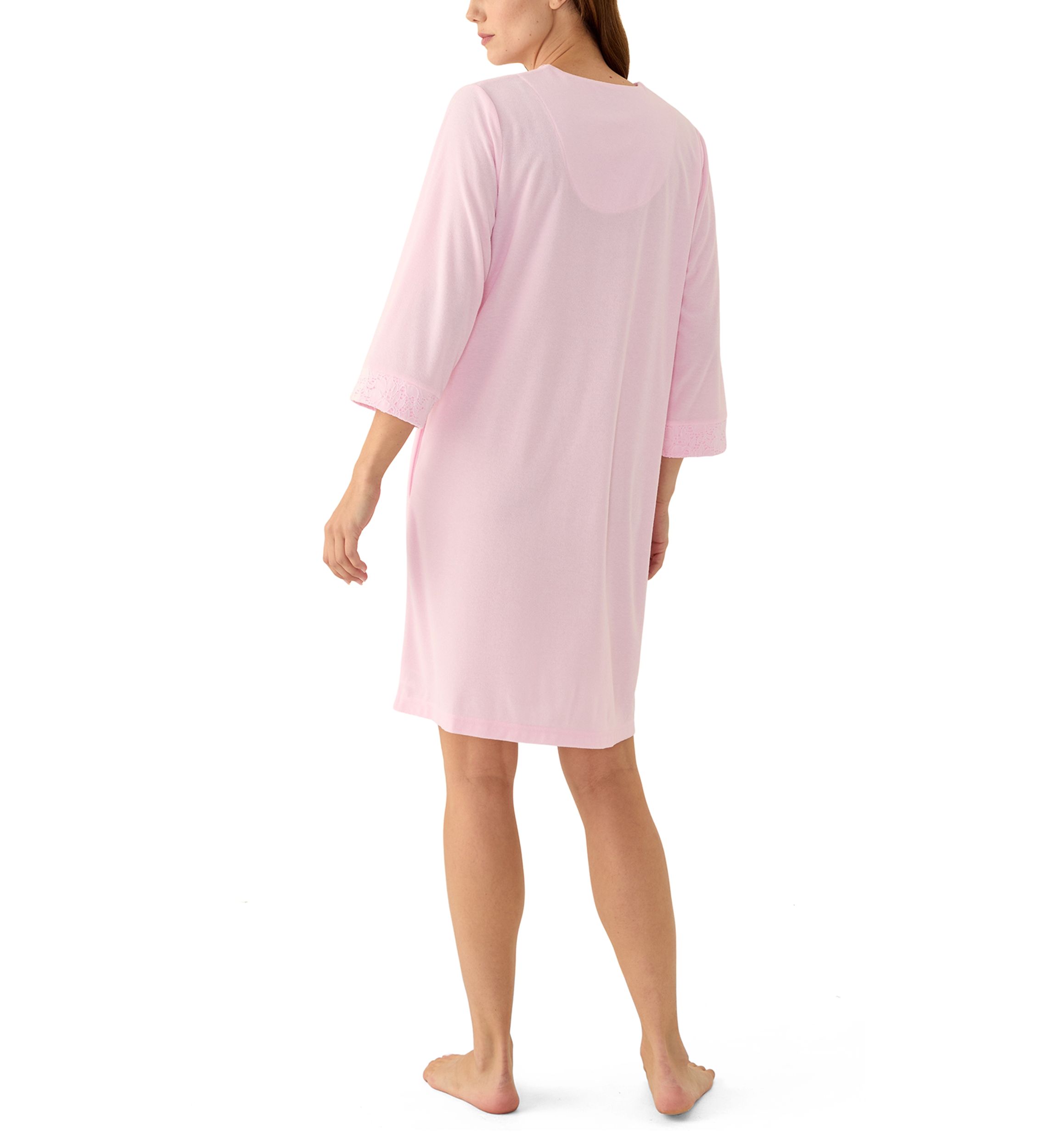 Lace Trim Short Robe