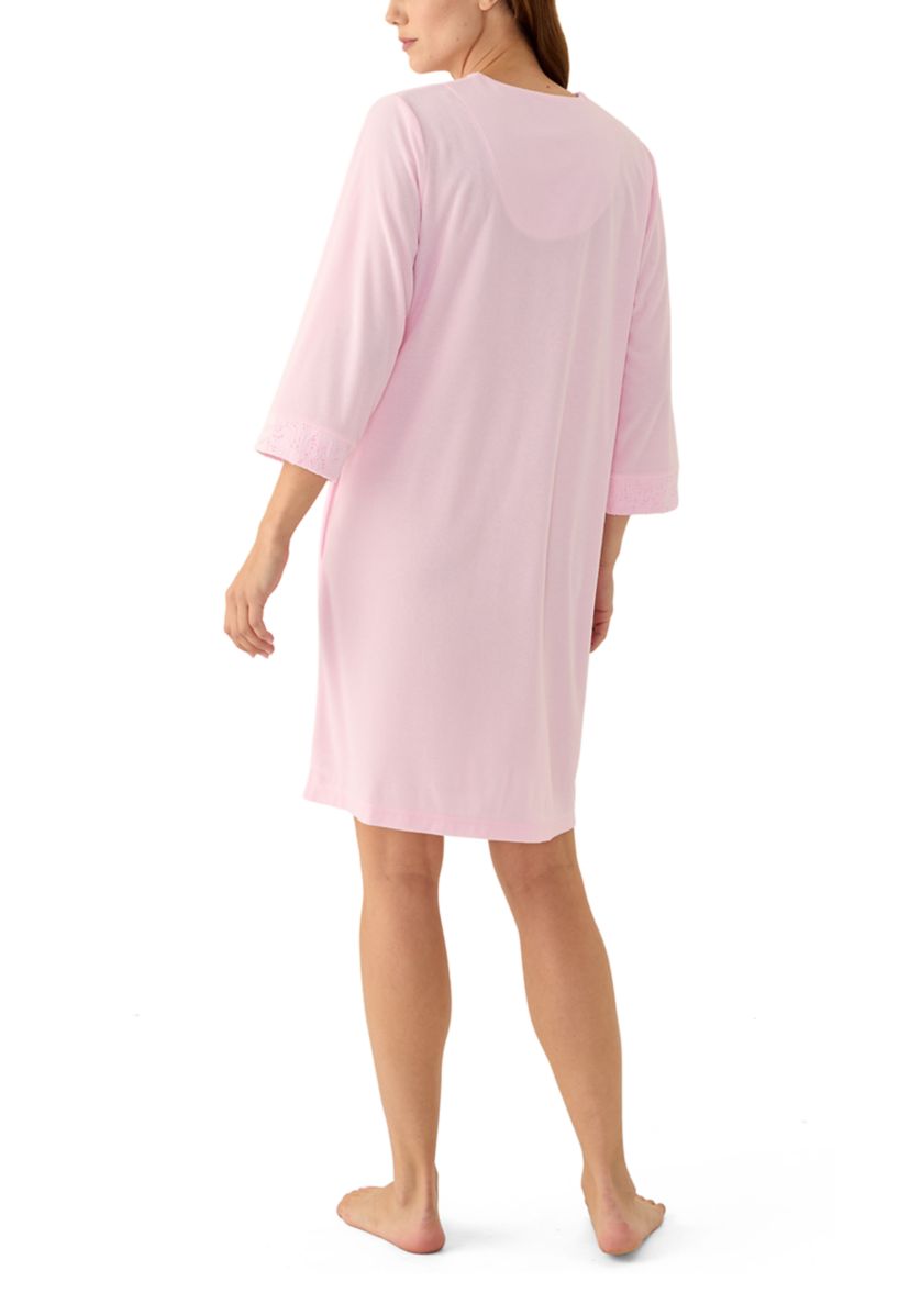 Lace Trim Short Robe