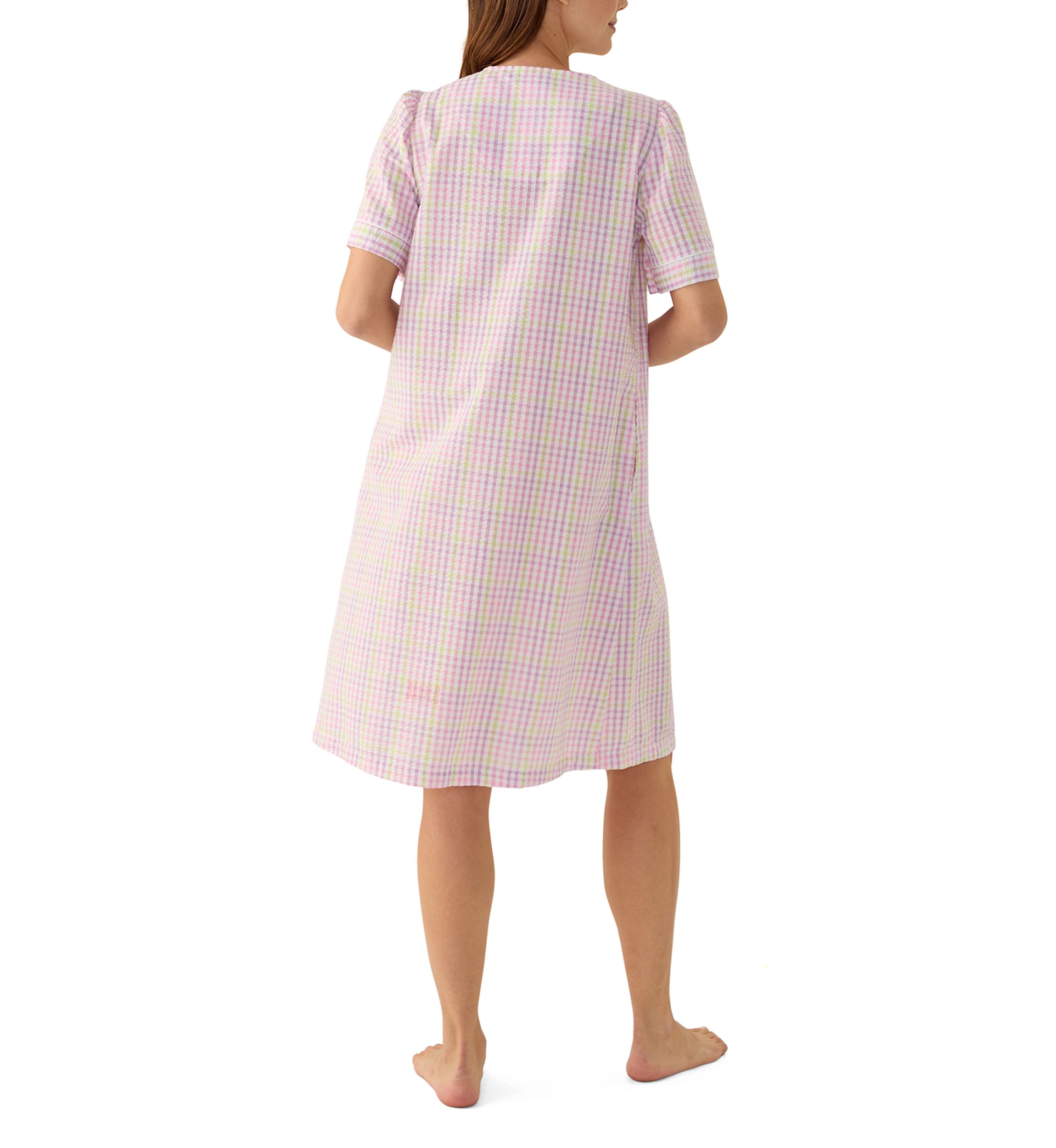Seersucker Short Snap Robe
