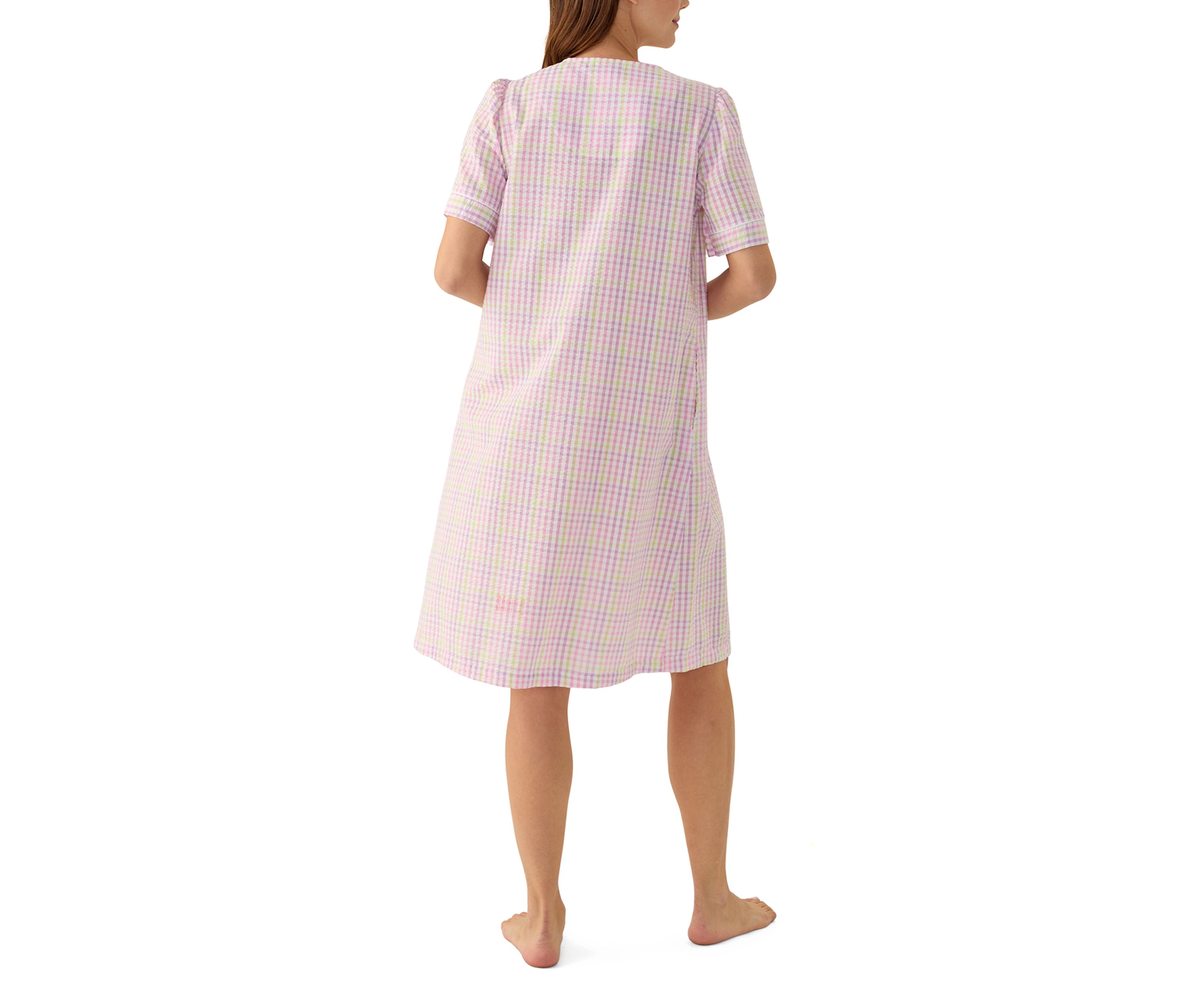 Seersucker Short Snap Robe