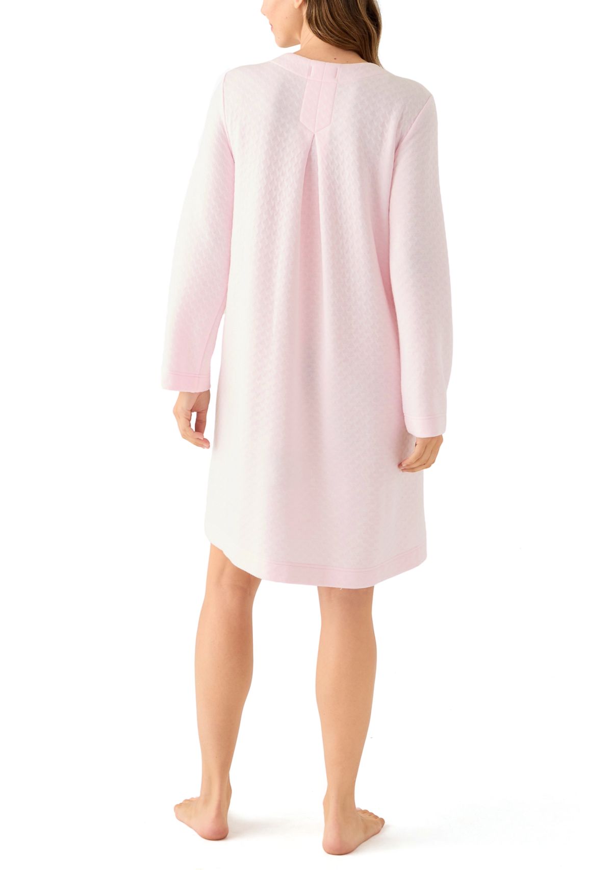 Short Quilted Knit Zip Robe
