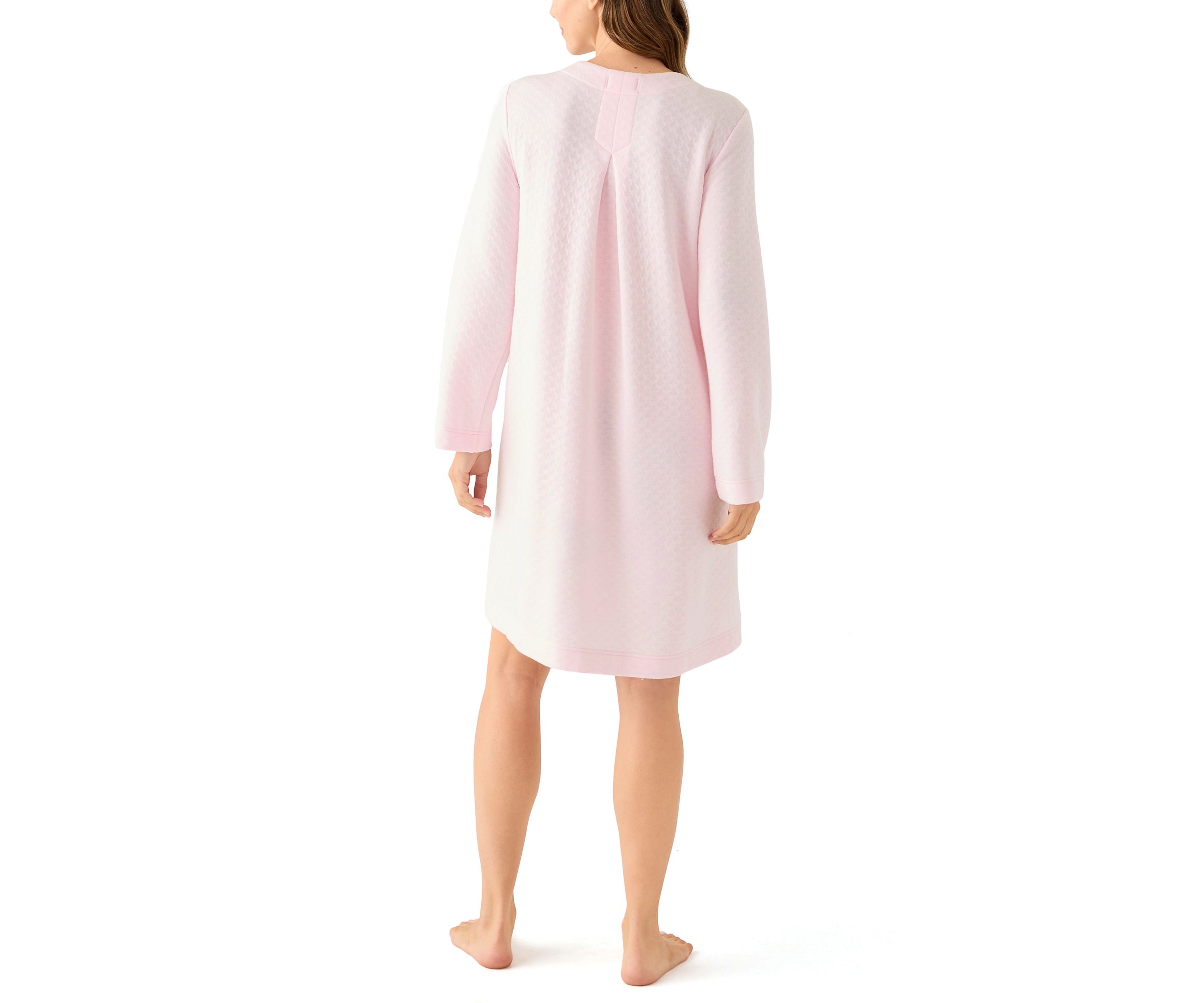 Short Quilted Knit Zip Robe