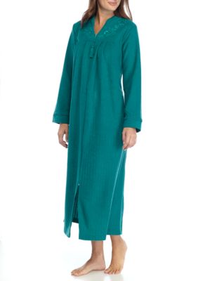 Miss Elaine Long Terry Zip Front Robe | belk