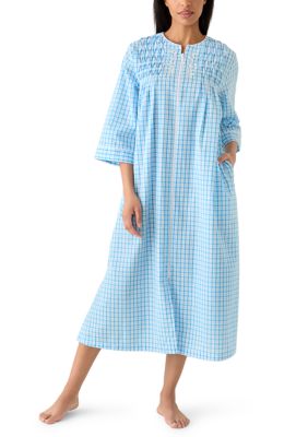 Miss Elaine Women's Long Seersucker Robe, XL