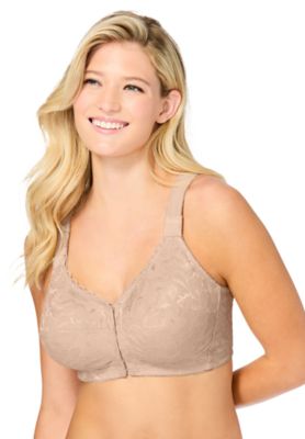 Comfort Choice Women's Front-Close Wireless Posture Bra (Plus Size)