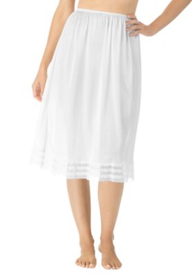 Comfort Choice Women's Half Slip Snip-to-Fit (Plus Size), White