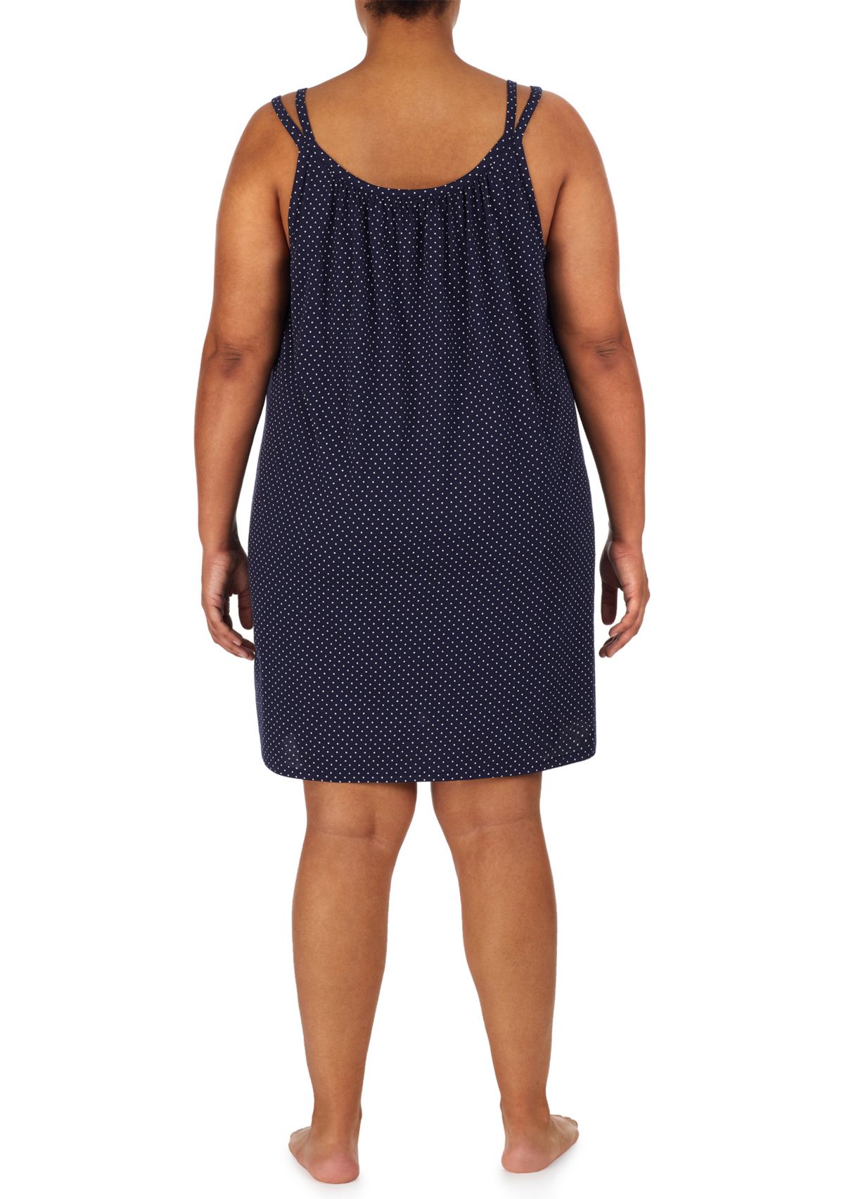 Plus Size Double Strap Short Gown