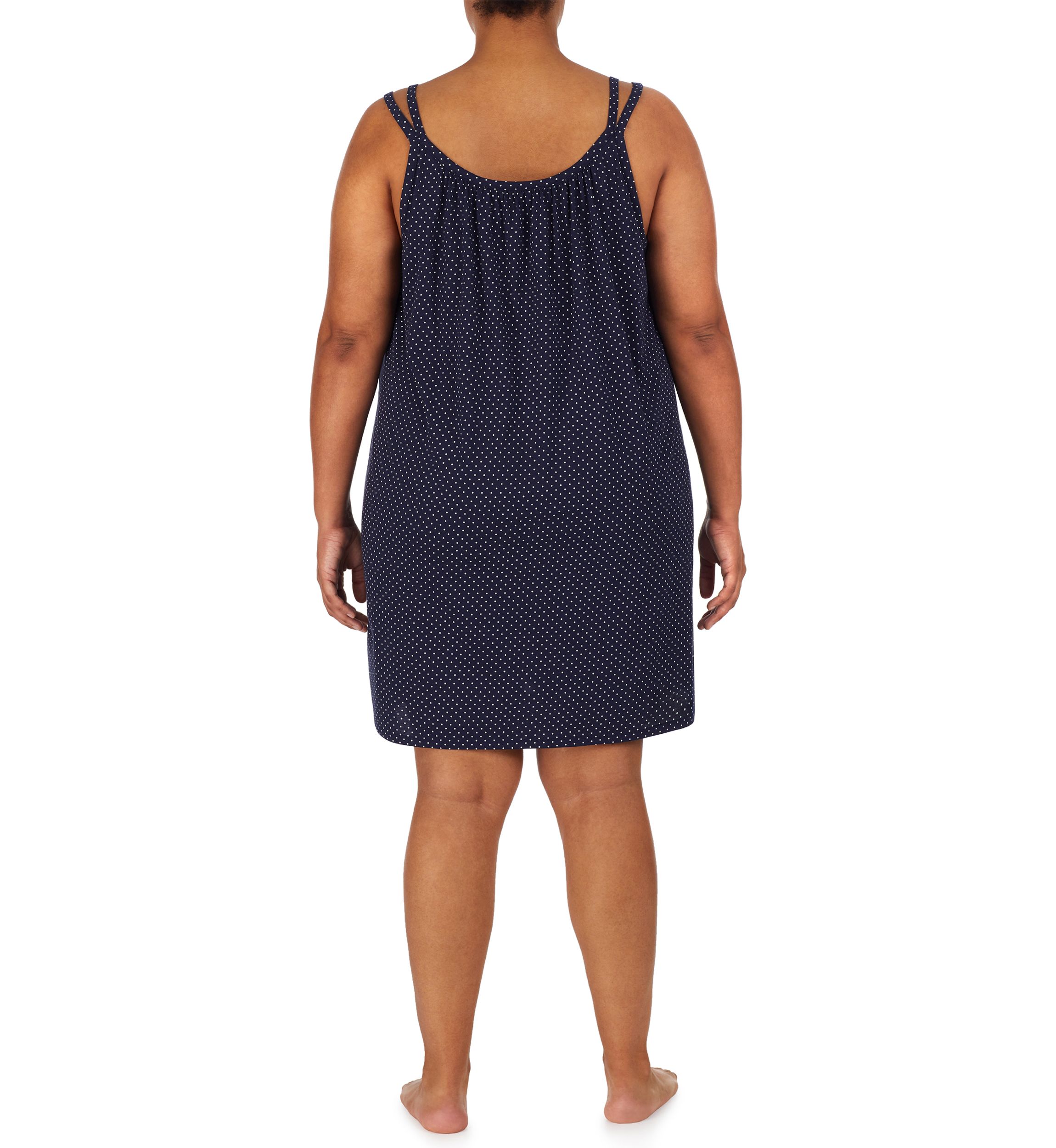 Plus Size Double Strap Short Gown