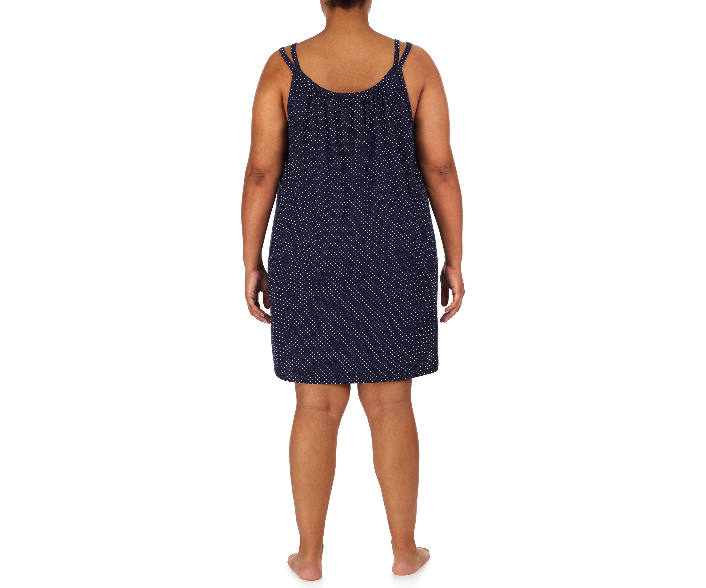 Plus Size Double Strap Short Gown