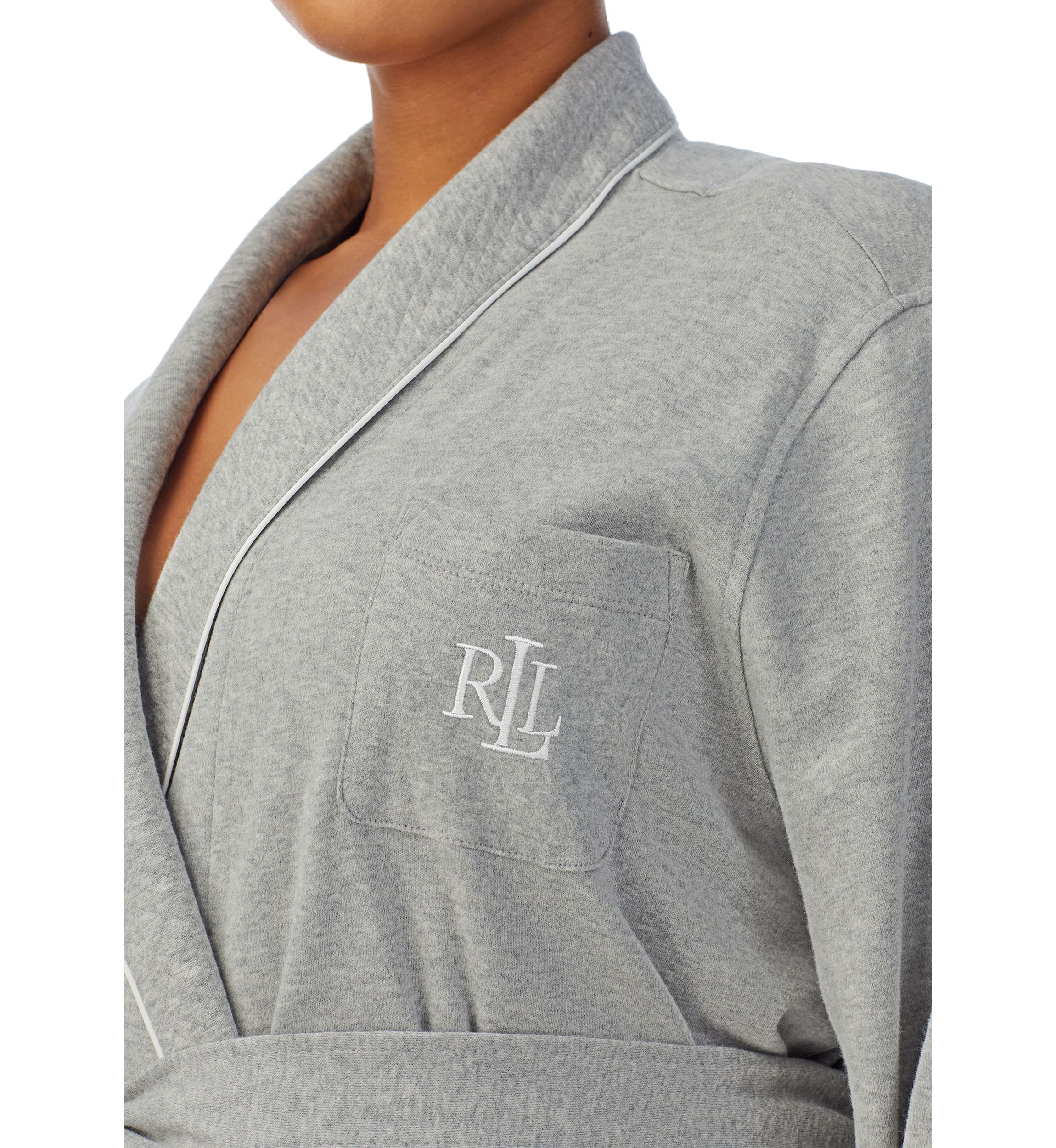 Plus Size Quilted Collar Robe
