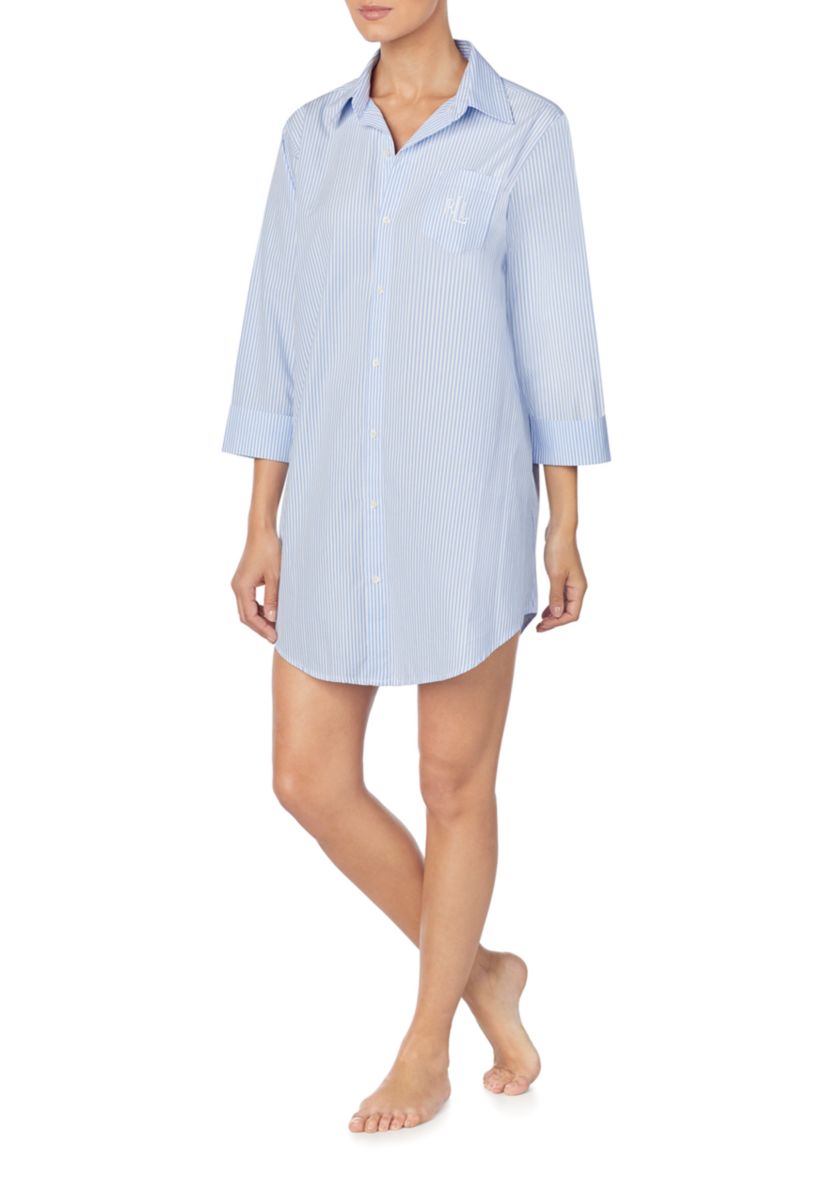 Woven Cotton His Shirt Sleep Shirt